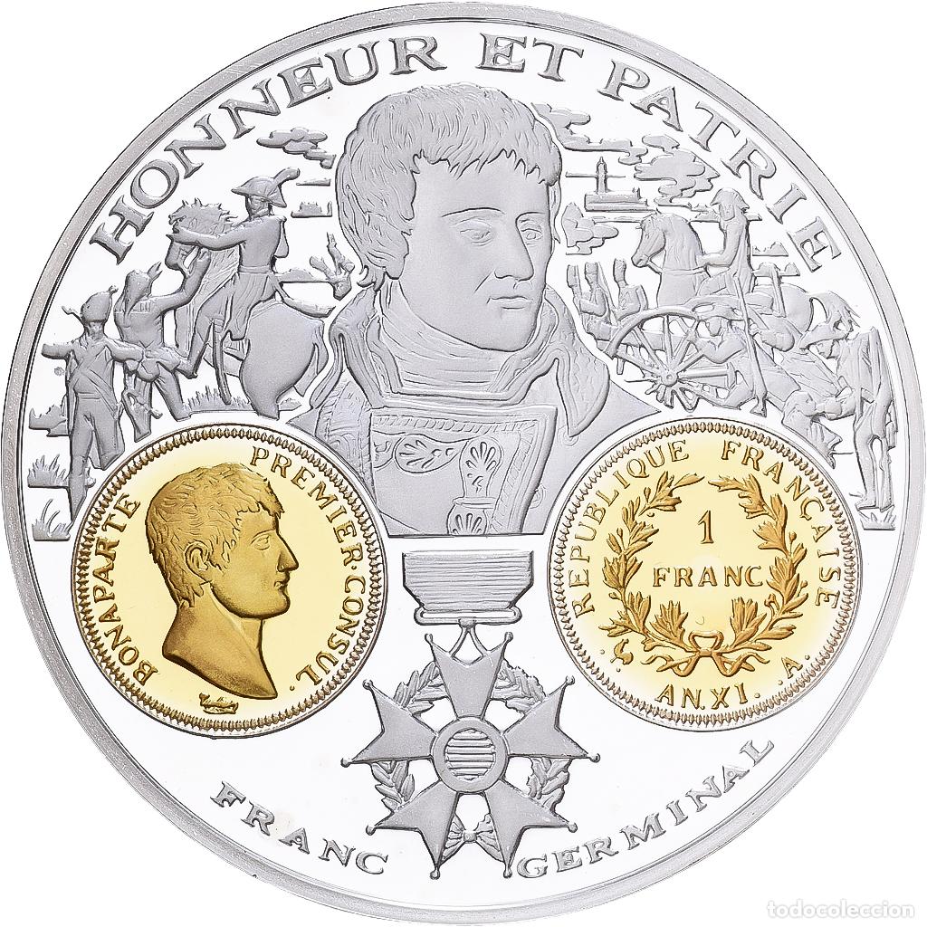 Medallas hist&oacute;ricas: [#1529606] Francia, medalla, Histoire Mon&eacute;taire, Franc Germinal, Plata, FDC