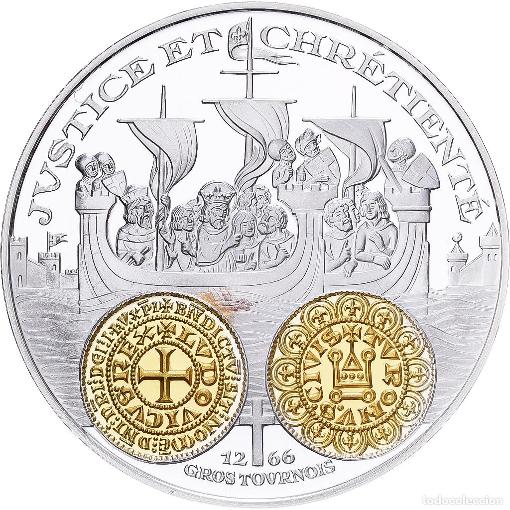 Medallas hist&oacute;ricas: [#1529614] Francia, medalla, Histoire Mon&eacute;taire, Gros Tournois, Plata, FDC