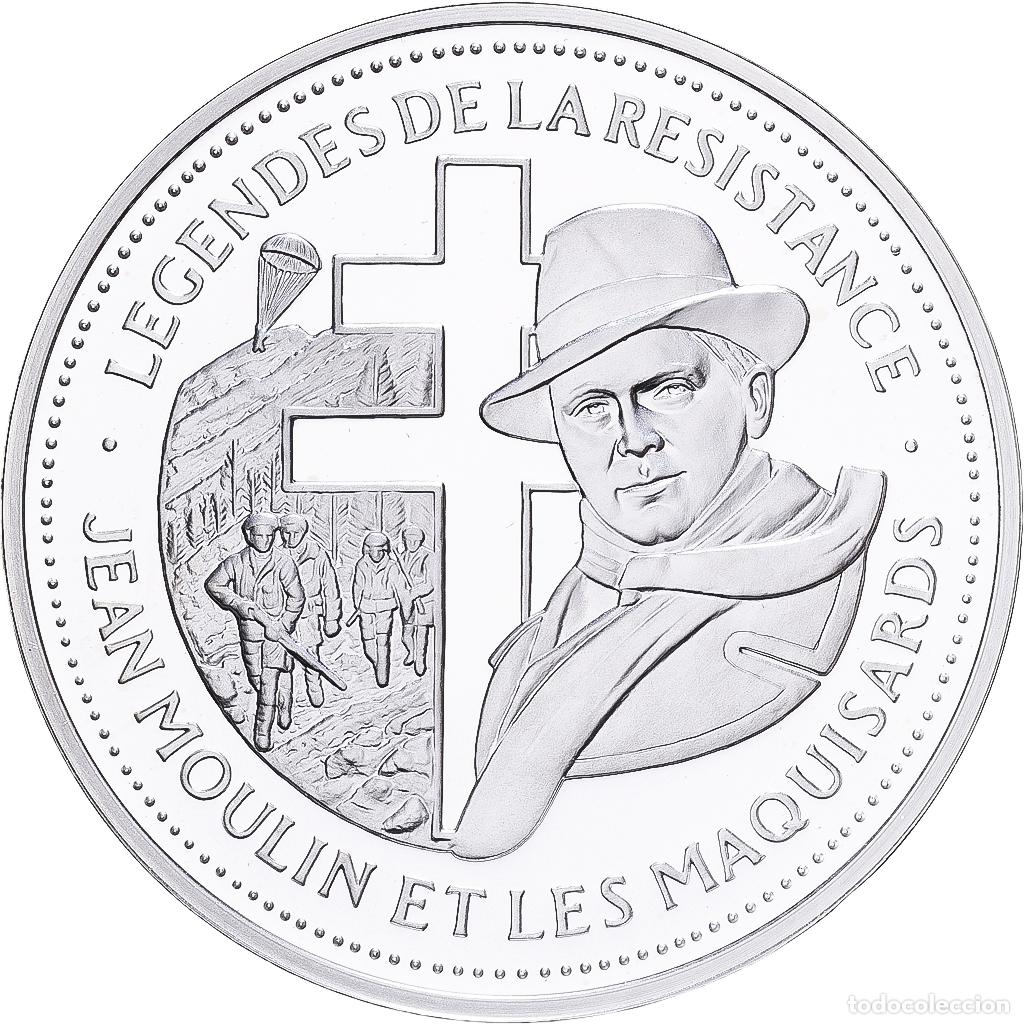 Medallas hist&oacute;ricas: [#1529661] Francia, medalla, L&eacute;gende de la R&eacute;sistance, Jean Moulin et les Maquisards