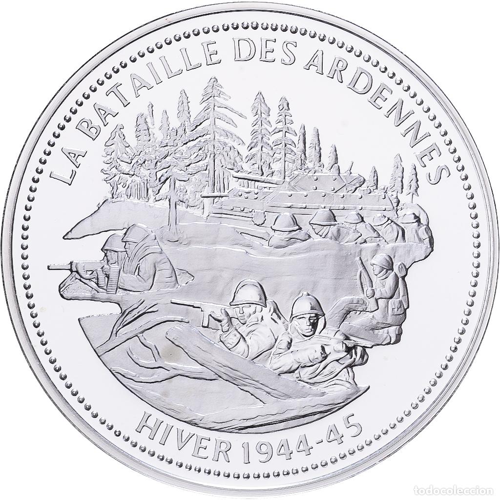 Medallas hist&oacute;ricas: [#1529663] Francia, medalla, La Bataille des Ardennes, Plata, FDC