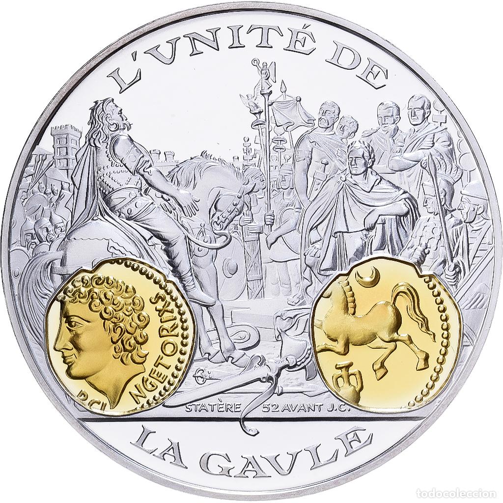 Medallas hist&oacute;ricas: [#1529943] Francia, medalla, 2000 Ans d'Histoire Mon&eacute;taire, La Gaule, Vercing&eacute;torix