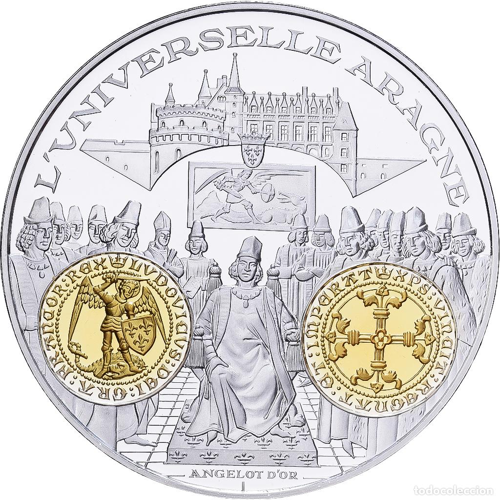 Medallas hist&oacute;ricas: [#1529944] Francia, medalla, Histoire Mon&eacute;taire, Angelot d'Or, Plata, FDC
