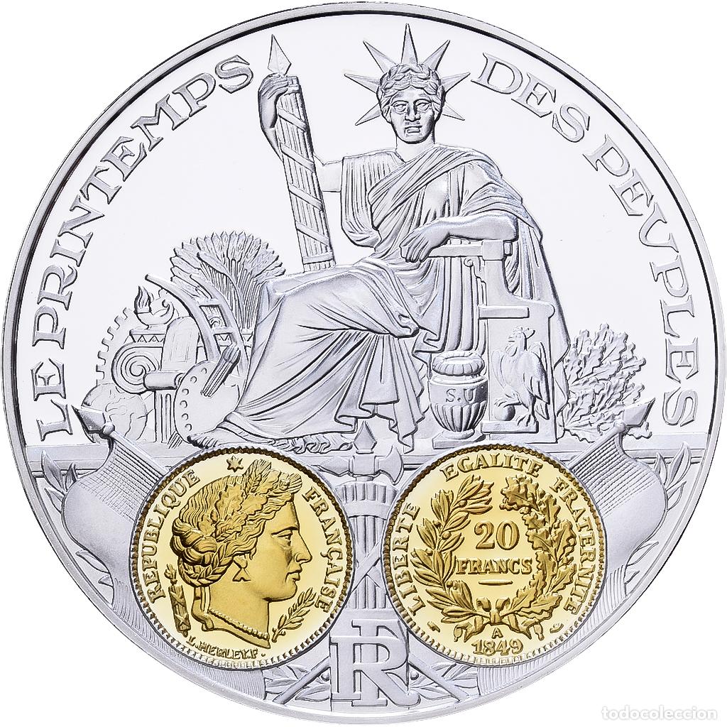 Medallas hist&oacute;ricas: [#1529945] Francia, medalla, 2000 Ans d'Histoire Mon&eacute;taire, 20 Francs C&eacute;r&egrave;s, Plata, FDC