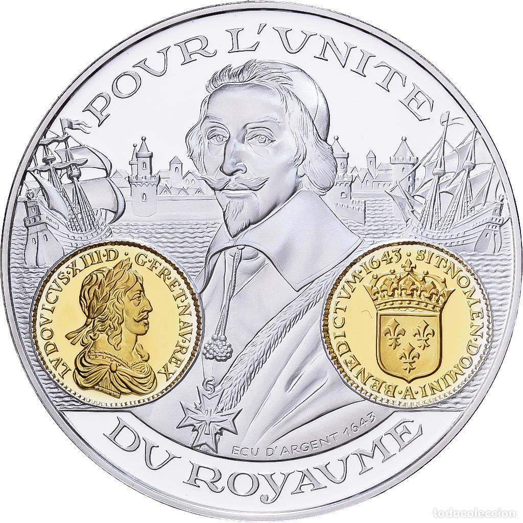 Medallas hist&oacute;ricas: [#1529957] Francia, medalla, Histoire Mon&eacute;taire, Ecu d'Argent, Louis XIII, Plata, FDC