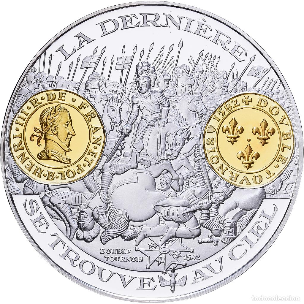 Medallas hist&oacute;ricas: [#1529955] Francia, medalla, Histoire Mon&eacute;taire, Double Tournois Henri III, Plata, FDC
