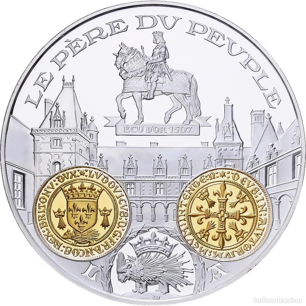 Medallas hist&oacute;ricas: [#1529951] Francia, medalla, Histoire Mon&eacute;taire, Ecu d'Or au Porc-Epic, Louis XII, Plata