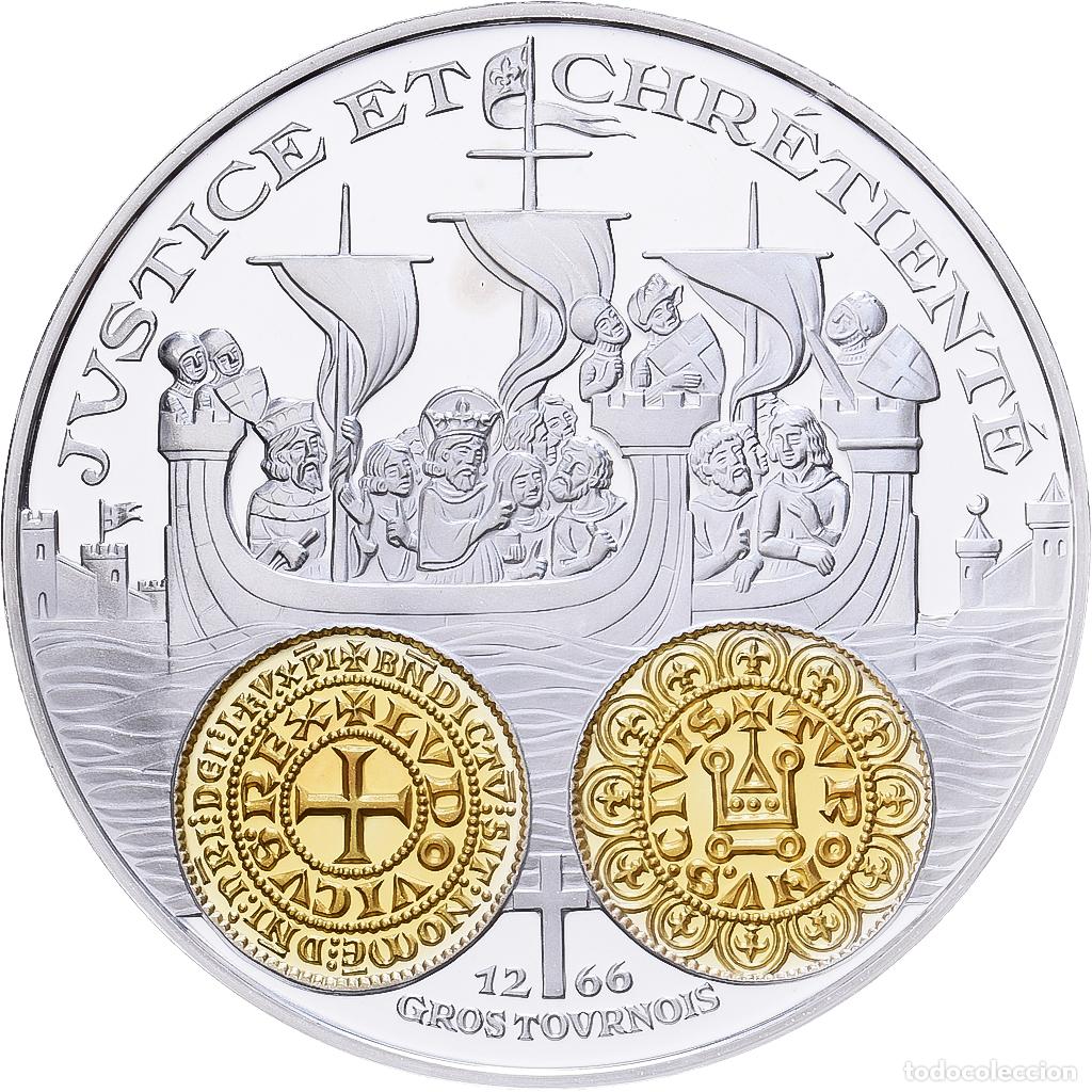 Medallas hist&oacute;ricas: [#1529965] Francia, medalla, Histoire Mon&eacute;taire, Gros Tournois, Plata, FDC
