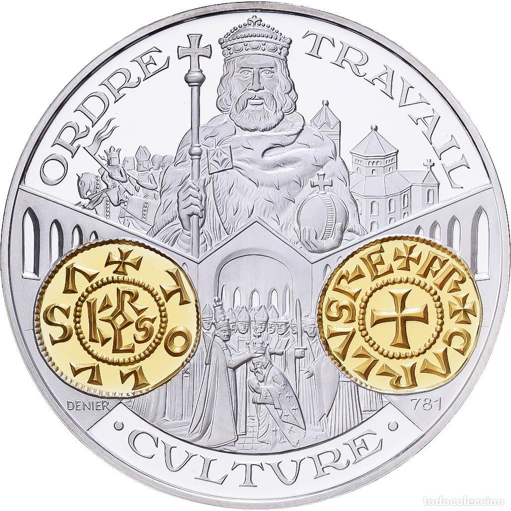Medallas hist&oacute;ricas: [#1529967] Francia, medalla, Histoire Mon&eacute;taire, Denier Carolingien, Plata, FDC
