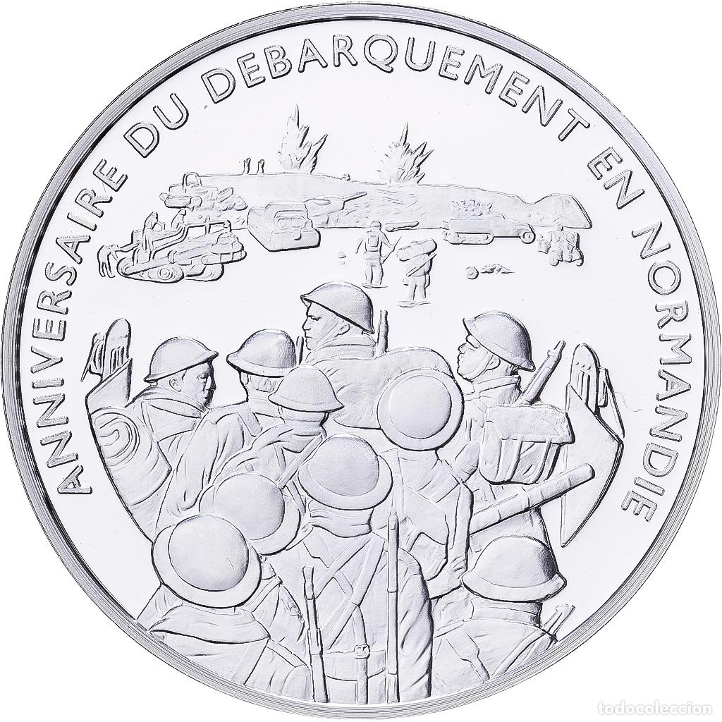 Medallas hist&oacute;ricas: [#1529971] Francia, medalla, Anniversaire du D&eacute;barquement de Normandie, Plata, FDC