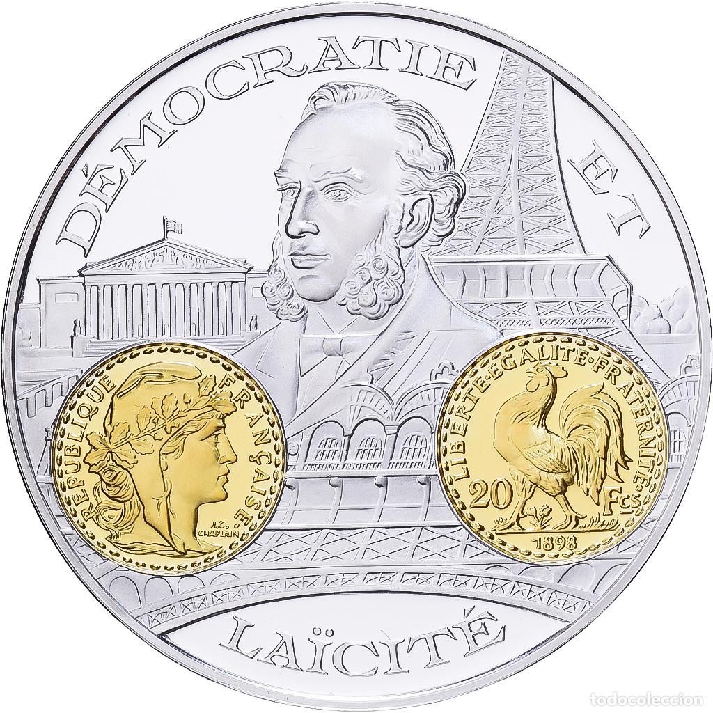 Medallas hist&oacute;ricas: [#1529964] Francia, medalla, Histoire Mon&eacute;taire, 20 Francs Marianne, Plata, FDC