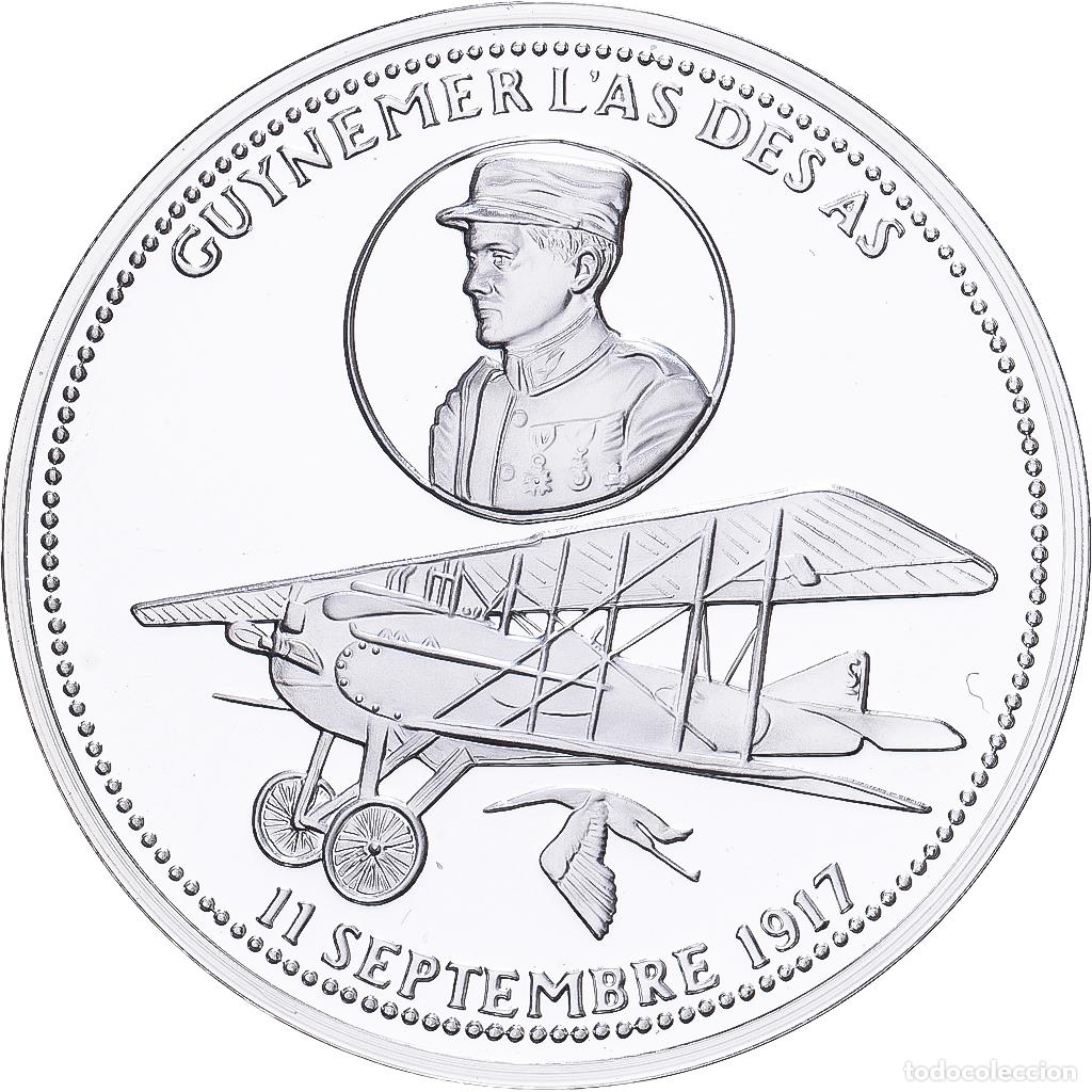 Medallas hist&oacute;ricas: [#1529981] Francia, medalla, Les as de l'aviation, Guynemer, Plata, FDC