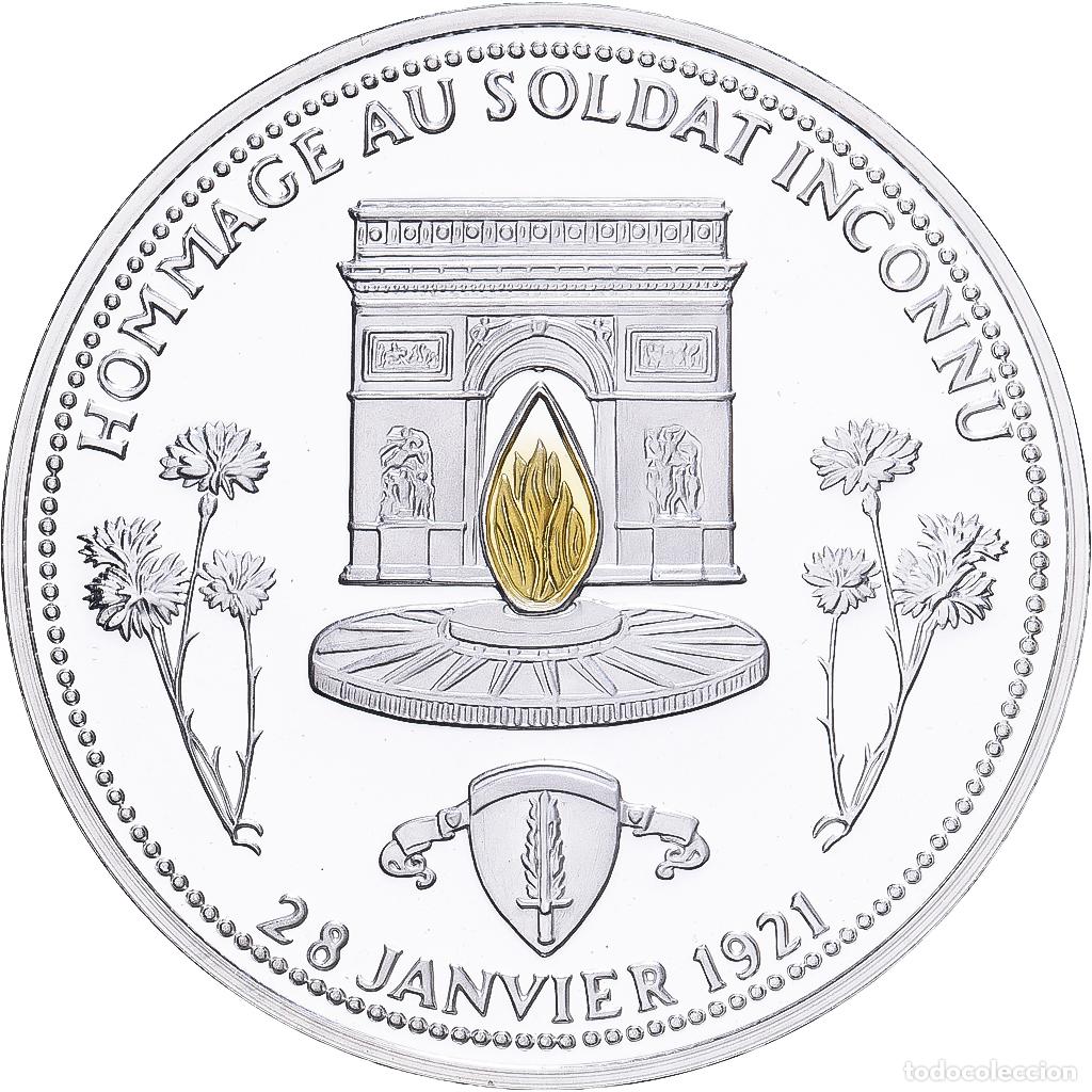 Medallas hist&oacute;ricas: [#1529983] Francia, medalla, Hommage au soldat inconnu, Plata, FDC