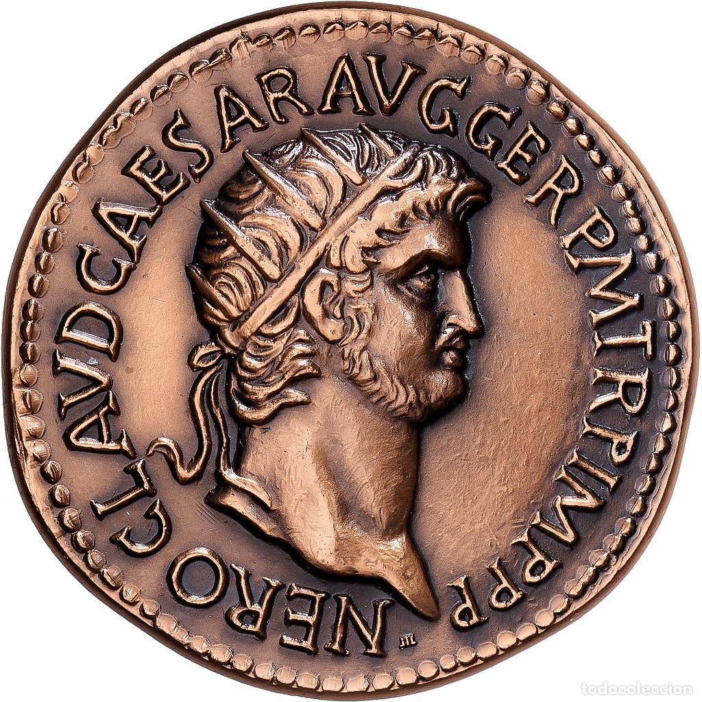Medallas hist&oacute;ricas: [#1529764] Francia, medalla, Reproduction Monnaie Antique, N&eacute;ron, Bronce, FDC