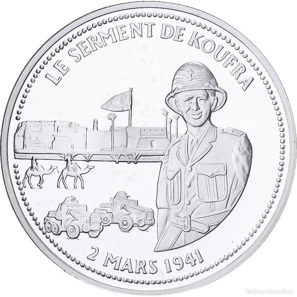 Medallas hist&oacute;ricas: [#1529985] Francia, medalla, Le Serment de Koufra, Plata, FDC