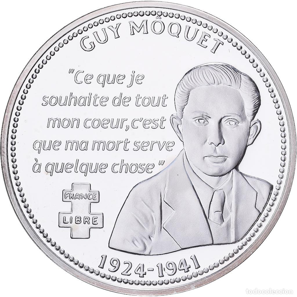 Medallas hist&oacute;ricas: [#1529988] Francia, medalla, Guy M&ocirc;quet, Plata, FDC