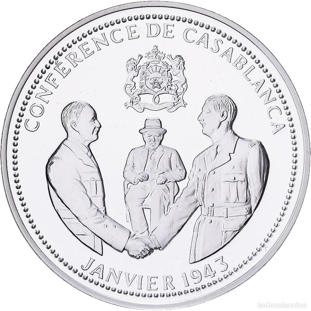 Medallas hist&oacute;ricas: [#1529986] Francia, medalla, Conf&eacute;rence de Casablanca, Plata, FDC