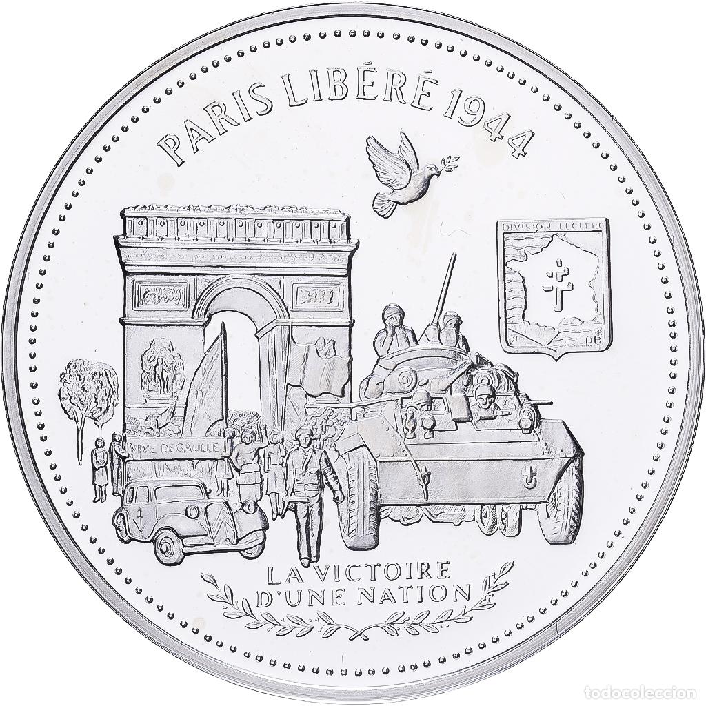 Medallas hist&oacute;ricas: [#1529987] Francia, medalla, Paris Lib&eacute;r&eacute; 1944, Plata, FDC