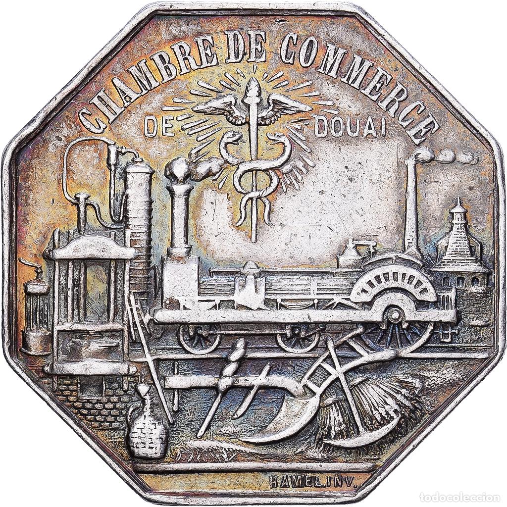 Medallas hist&oacute;ricas: [#1203097] Francia, medalla, Chambre de commerce de Douai, Plata, MBC+