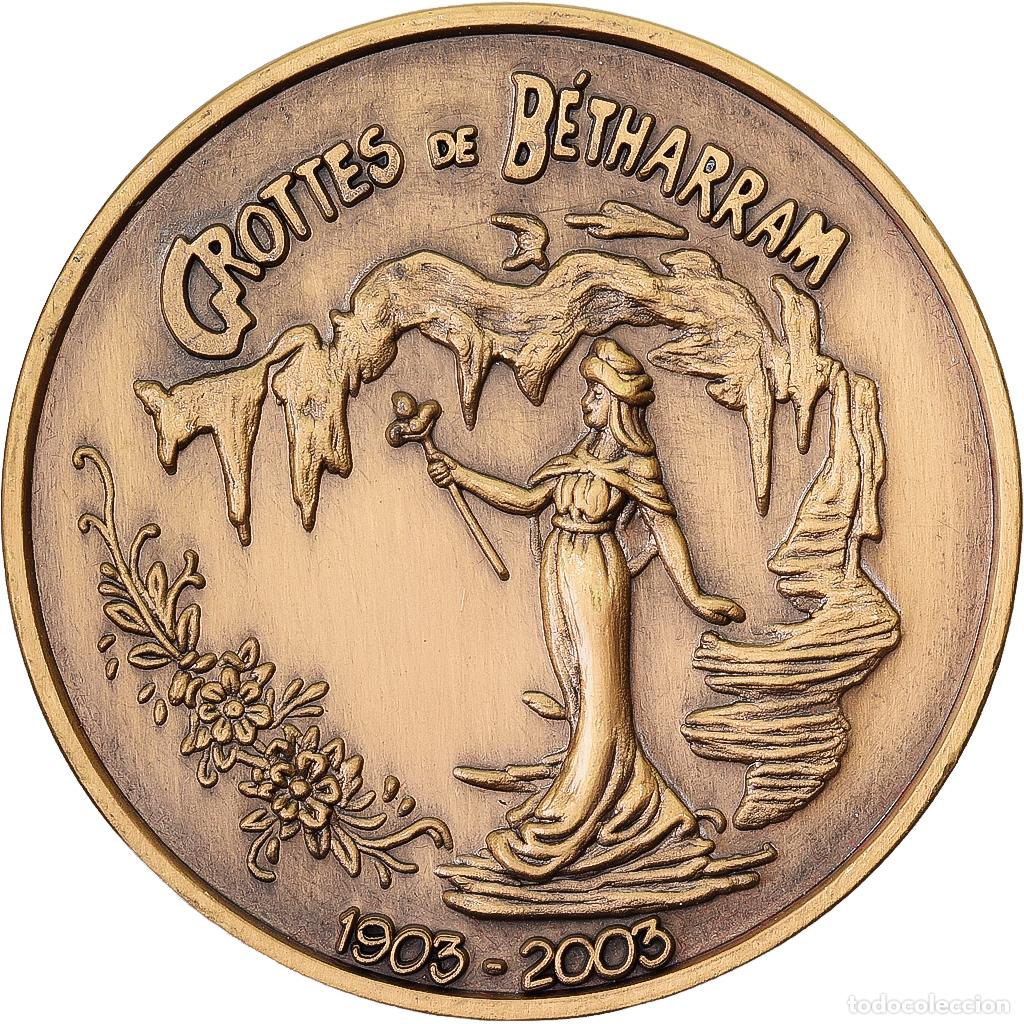Medallas hist&oacute;ricas: [#1529452] Francia, medalla, Centenaire des Grottes de B&eacute;tharram, 2003, Bronce, SC