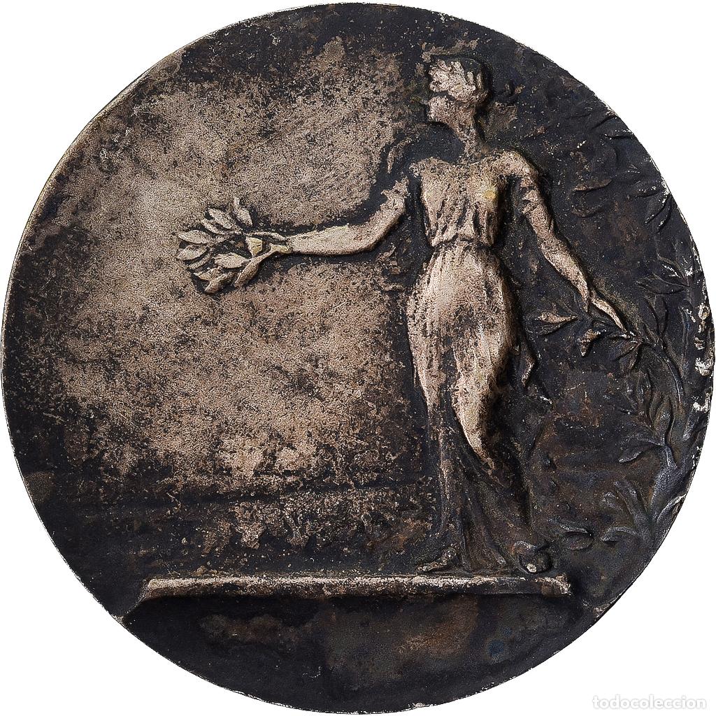 Medallas hist&oacute;ricas: [#1529459] Francia, medalla, Femme aux Rameaux, Bronce plateado, MBC