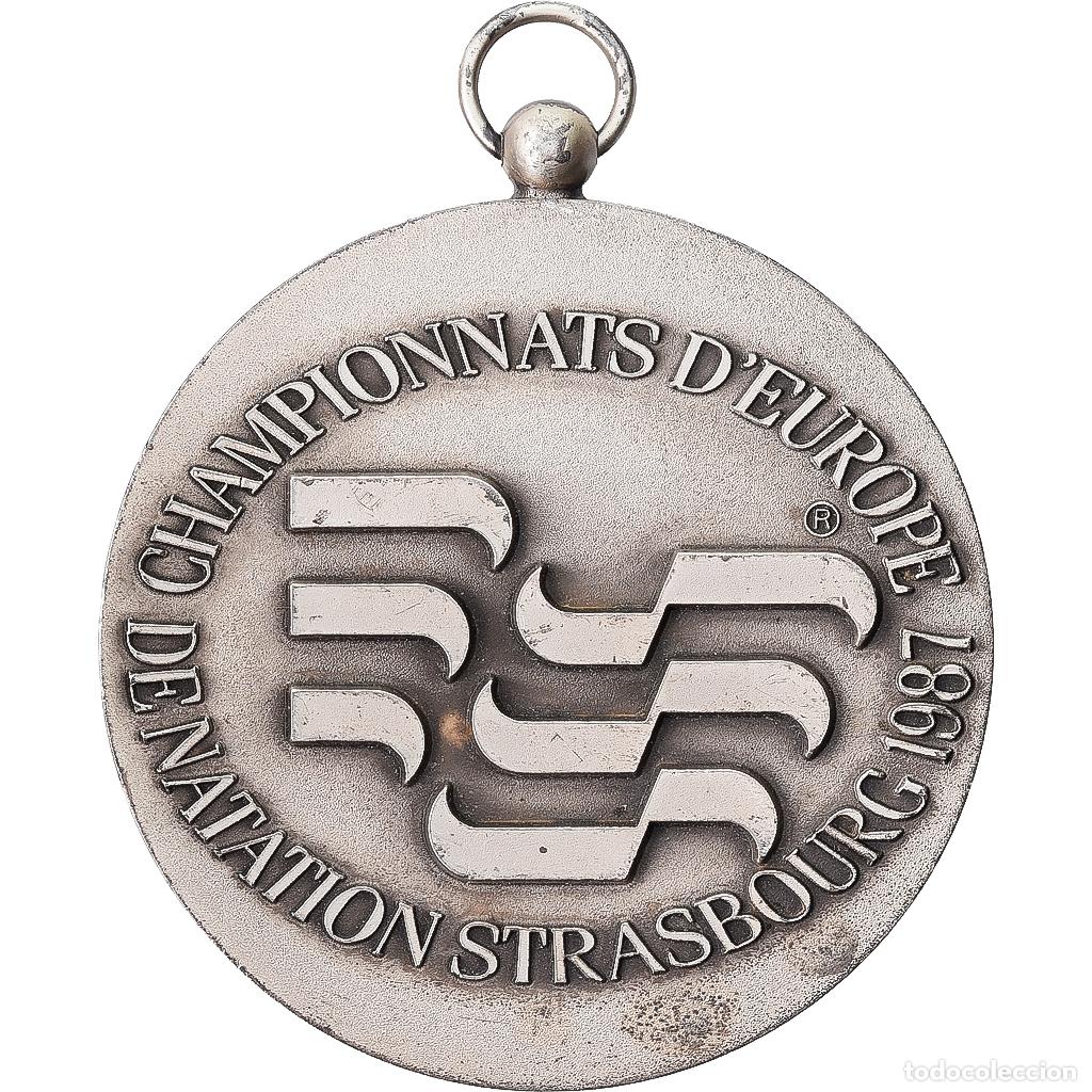 Medallas hist&oacute;ricas: [#1529474] Francia, medalla, Championnats d'Europe de Natation, Strasbourg, 1987, Bronce