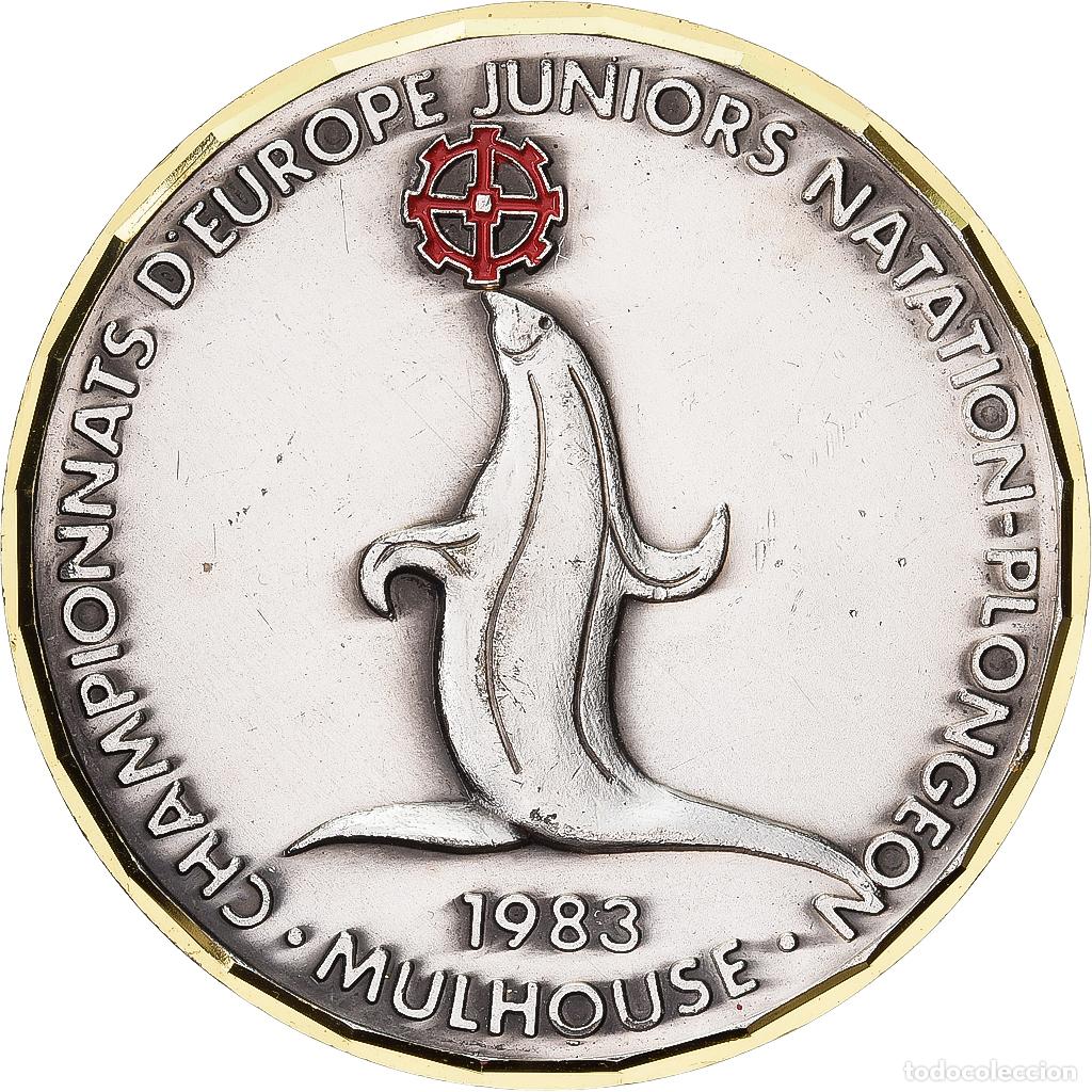 Medallas hist&oacute;ricas: [#1529514] Francia, medalla, Championnats d'Europe Juniors Natation-Plongeon, Mulhouse