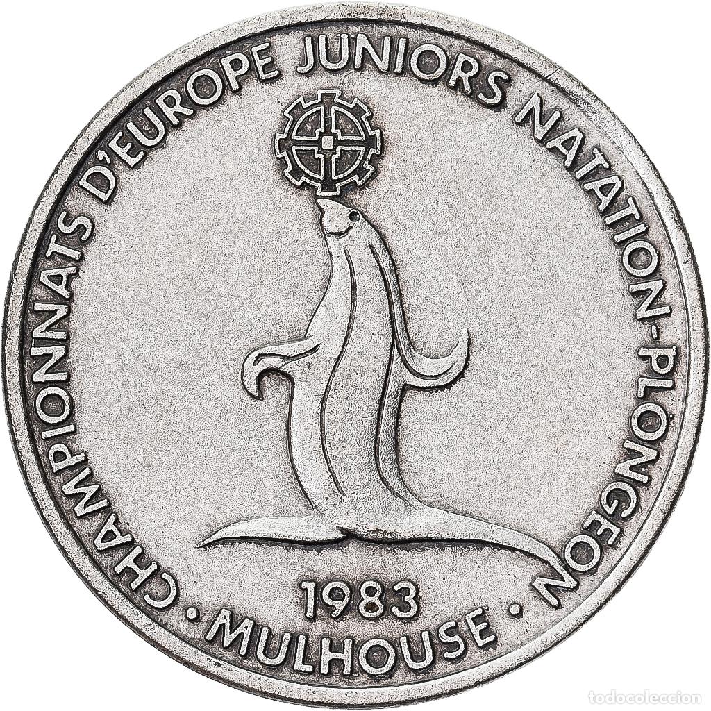 Medallas hist&oacute;ricas: [#1529515] Francia, medalla, Championnats d'Europe Juniors Natation-Plongeon, Mulhouse