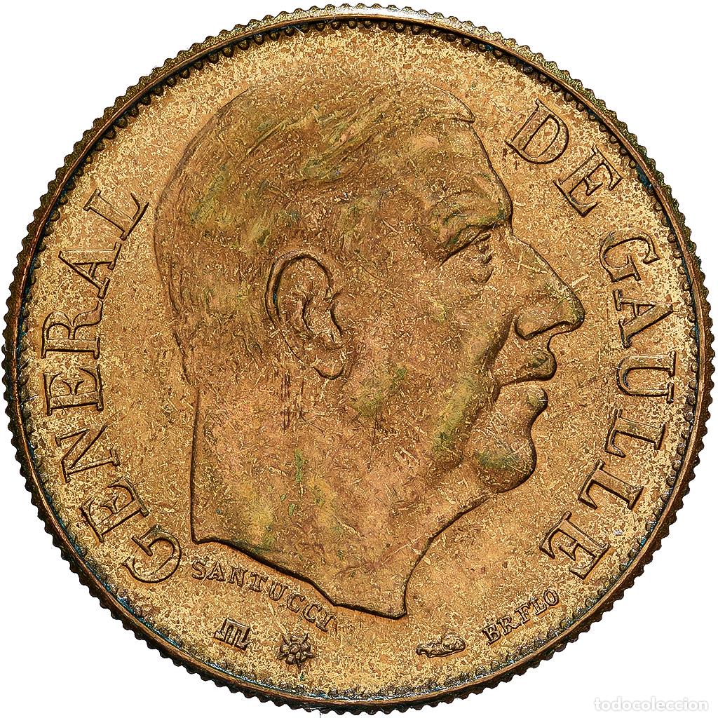 Medallas hist&oacute;ricas: [#1529546] Francia, zeton, G&eacute;n&eacute;ral De Gaulle, 1980, Bronze Florentin, Santucci, EBC