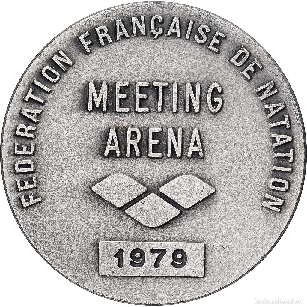 Medallas hist&oacute;ricas: [#1529524] Francia, medalla, F&eacute;d&eacute;ration Fran&ccedil;aise de Natation, Meeting Arena, 1979