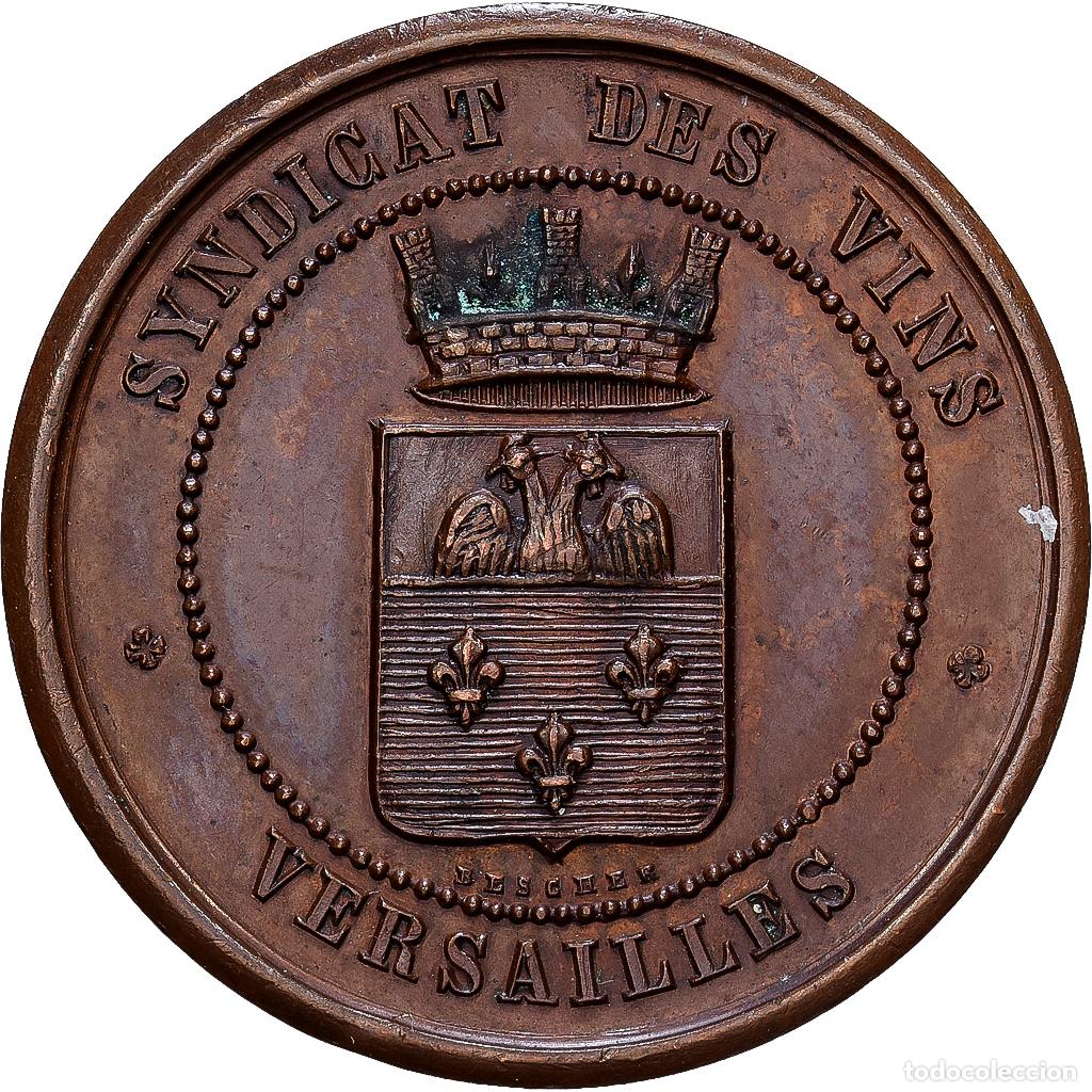 Medallas hist&oacute;ricas: [#1529686] Francia, zeton, Syndicat des Vins, Versailles, 1871, Cobre, Bescher, EBC