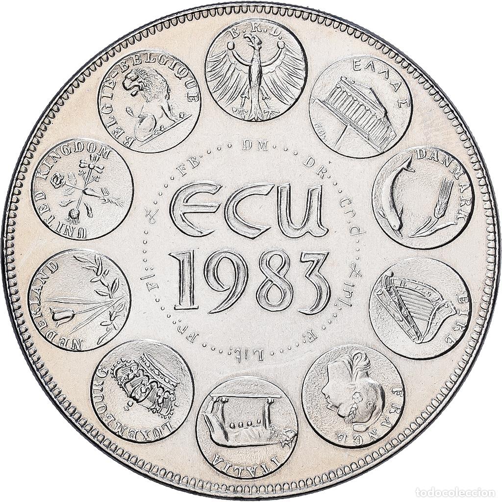 Medallas hist&oacute;ricas: [#1529695] Francia, medalla, Ecu Europa, Europe Assise, 1983, MDP, Cobre - n&iacute;quel, Rodier