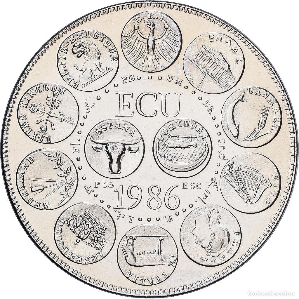 Medallas hist&oacute;ricas: [#1529698] Francia, medalla, Ecu Europa, Marianne, 1986, MDP, Cobre - n&iacute;quel, Rodier, FDC