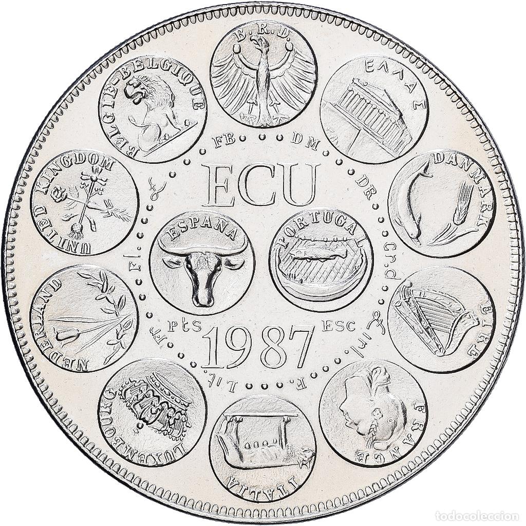 Medallas hist&oacute;ricas: [#1529700] Francia, medalla, Ecu Europa, Marianne, 1987, MDP, Cobre - n&iacute;quel, Rodier, FDC