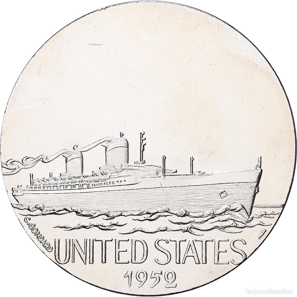 Medallas hist&oacute;ricas: [#1529710] Francia, medalla, Compagnie G&eacute;n&eacute;rale Transatlantique, United States, Cobre -