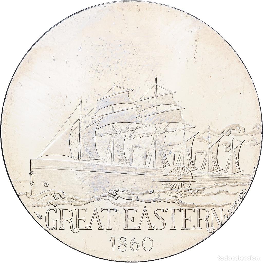 Medallas hist&oacute;ricas: [#1529715] Francia, medalla, Compagnie G&eacute;n&eacute;rale Transatlantique, Great eastern, Cobre -