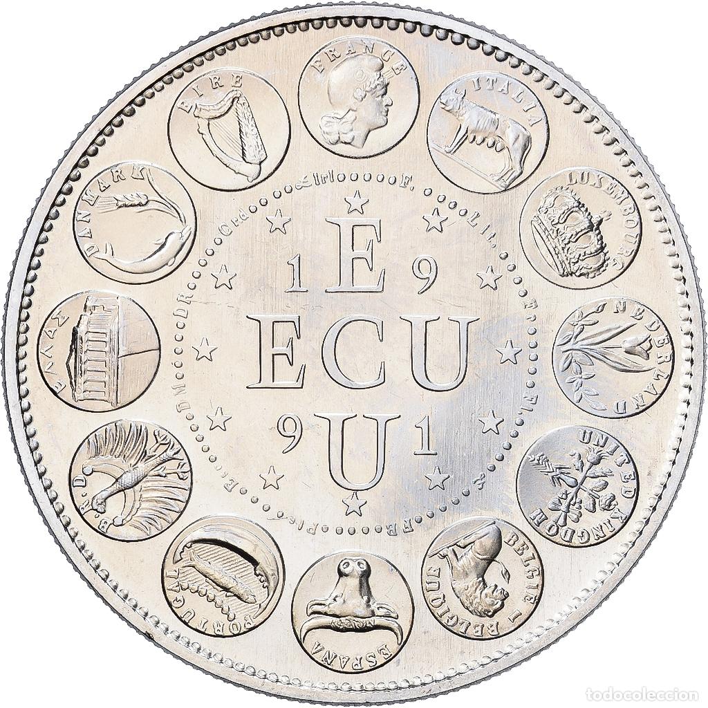 Medallas hist&oacute;ricas: [#1529720] Francia, medalla, Ecu Europa, Marianne, 1991, MDP, Cobre - n&iacute;quel, Rodier, FDC