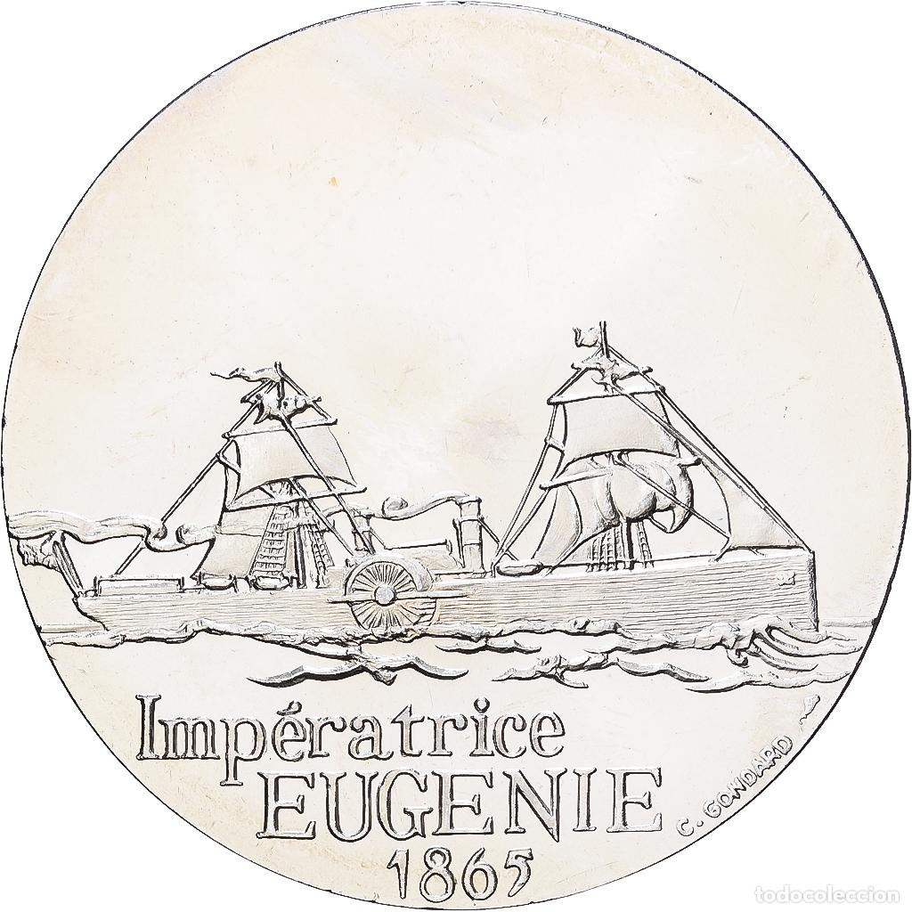 Medallas hist&oacute;ricas: [#1529717] Francia, medalla, Compagnie G&eacute;n&eacute;rale Transatlantique, Imp&eacute;ratrice Eug&eacute;nie