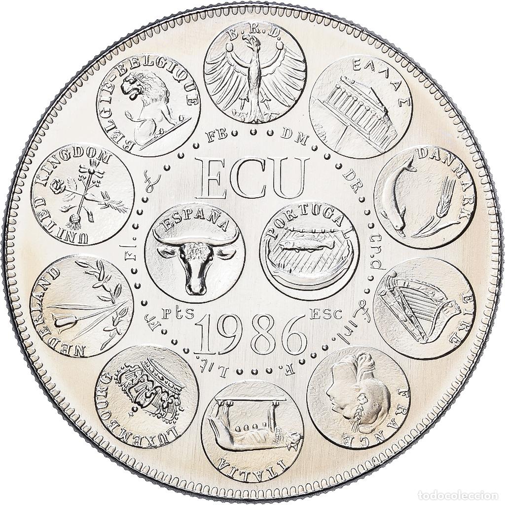 Medallas hist&oacute;ricas: [#1529723] Francia, medalla, Ecu Europa, Marianne, 1986, Cobre - n&iacute;quel, Rodier, FDC