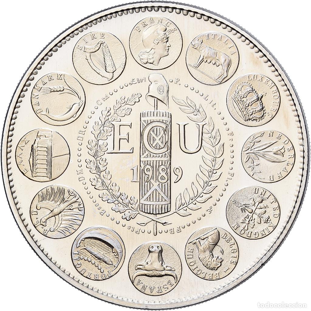 Medallas hist&oacute;ricas: [#1529722] Francia, medalla, Ecu Europa, Marianne, 1989, Cobre - n&iacute;quel, Rodier, FDC