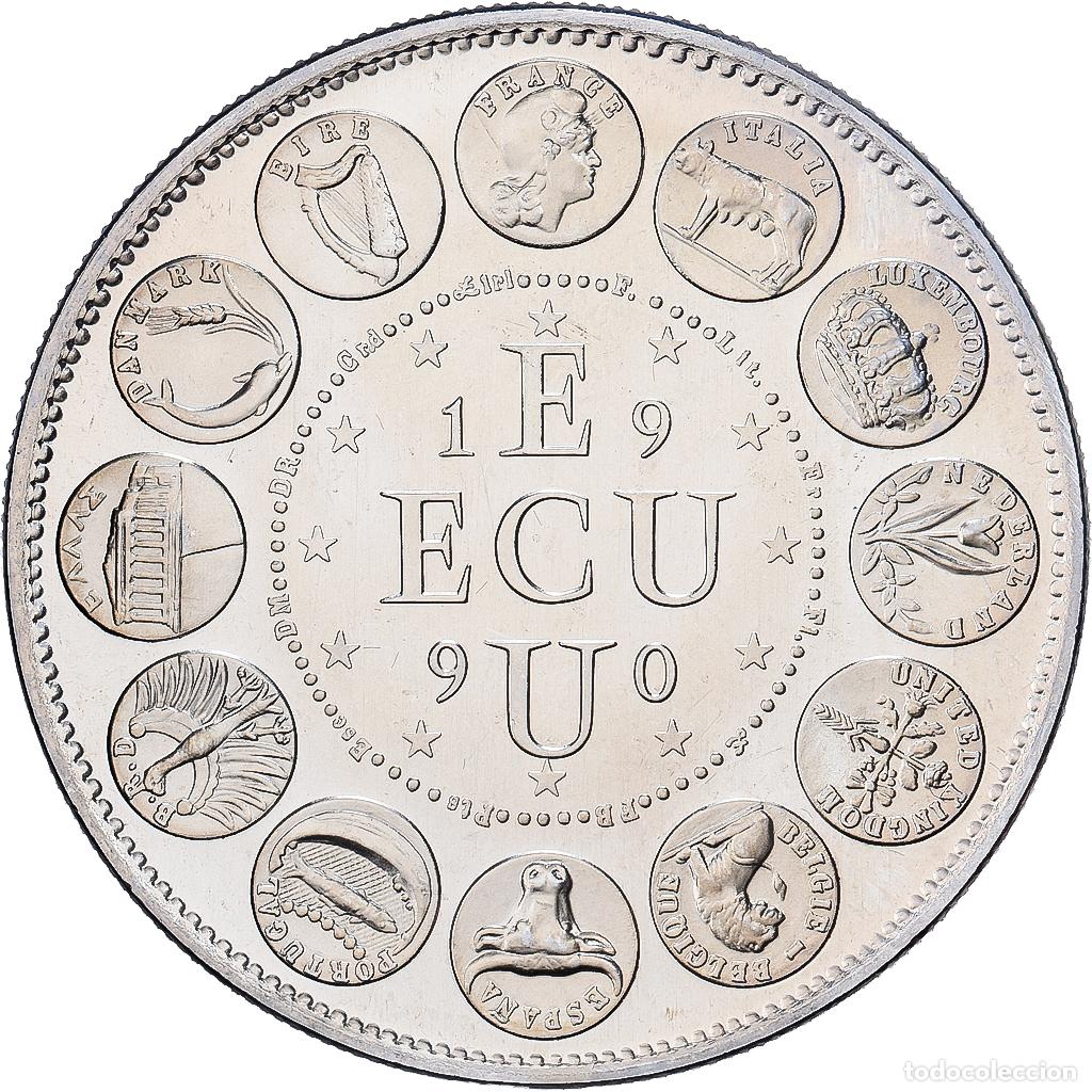 Medallas hist&oacute;ricas: [#1529725] Francia, medalla, Ecu Europa, Marianne, 1990, Cobre - n&iacute;quel, Rodier, FDC