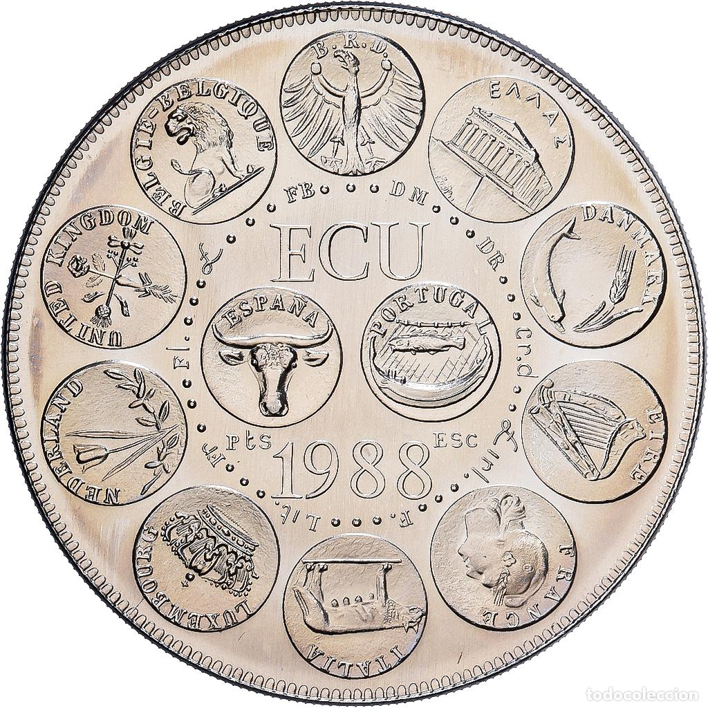 Medallas hist&oacute;ricas: [#1529724] Francia, medalla, Ecu Europa, Marianne, 1988, Cobre - n&iacute;quel, Rodier, FDC
