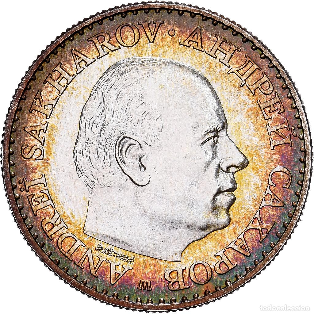 Medallas hist&oacute;ricas: [#1529749] Francia, medalla, Andre&iuml; Sakharov, Prix Nobel de la Paix, 1982, Plata, SC