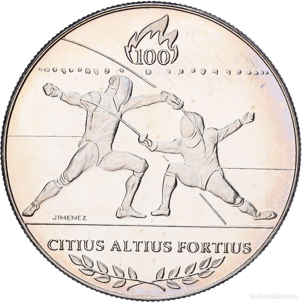 Medallas hist&oacute;ricas: [#1529773] Francia, medalla, Jeux Olympiques d'Atlanta, Escrime, 1996, Cobre - n&iacute;quel