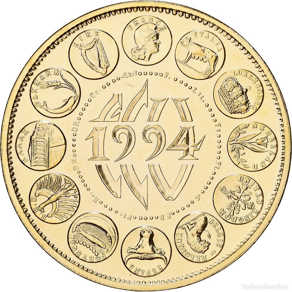 Medallas hist&oacute;ricas: [#1529778] Francia, medalla, Ecu Europa, Marianne, 1994, MDP, Cobre - n&iacute;quel dorado