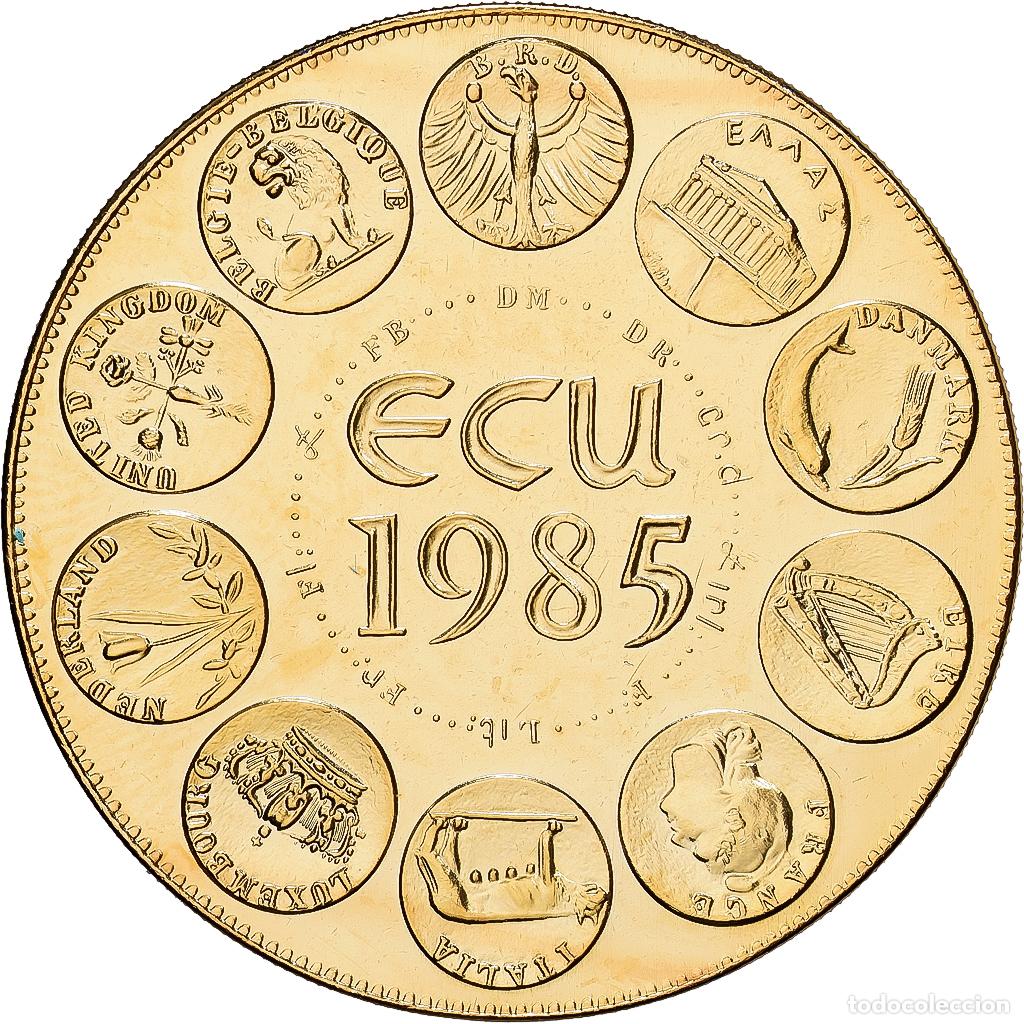 Medallas hist&oacute;ricas: [#1529779] Francia, medalla, Ecu Europa, Marianne, 1985, MDP, Cobre - n&iacute;quel dorado