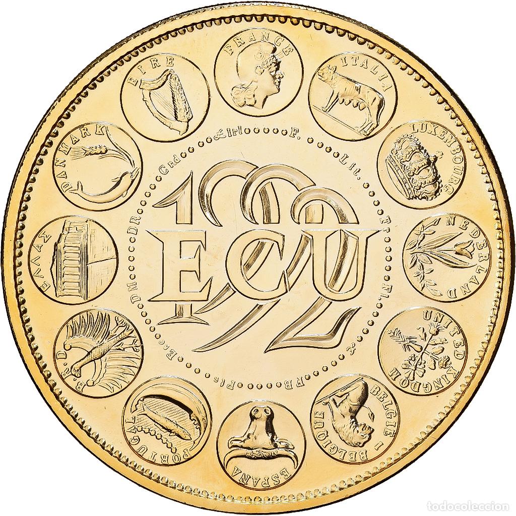Medallas hist&oacute;ricas: [#1529777] Francia, medalla, Ecu Europa, Marianne, 1992, MDP, Cobre - n&iacute;quel dorado
