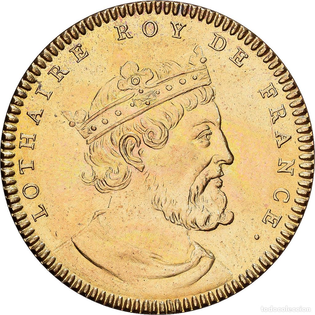 Medallas hist&oacute;ricas: [#1529771] Francia, medalla, Roi de France, Lothaire, Bronce, Pi&eacute;fort, SC