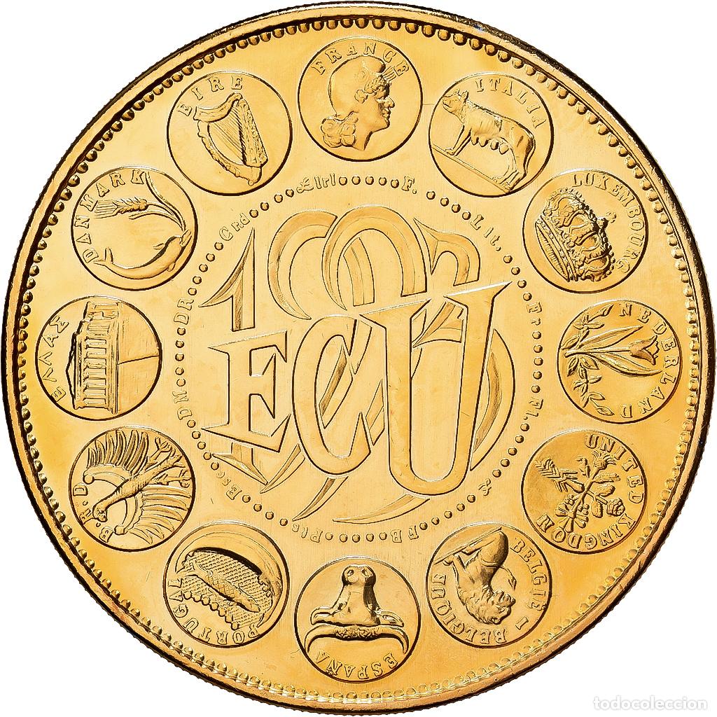 Medallas hist&oacute;ricas: [#1529785] Francia, medalla, Ecu Europa, Marianne, 1993, MDP, Cobre - n&iacute;quel dorado