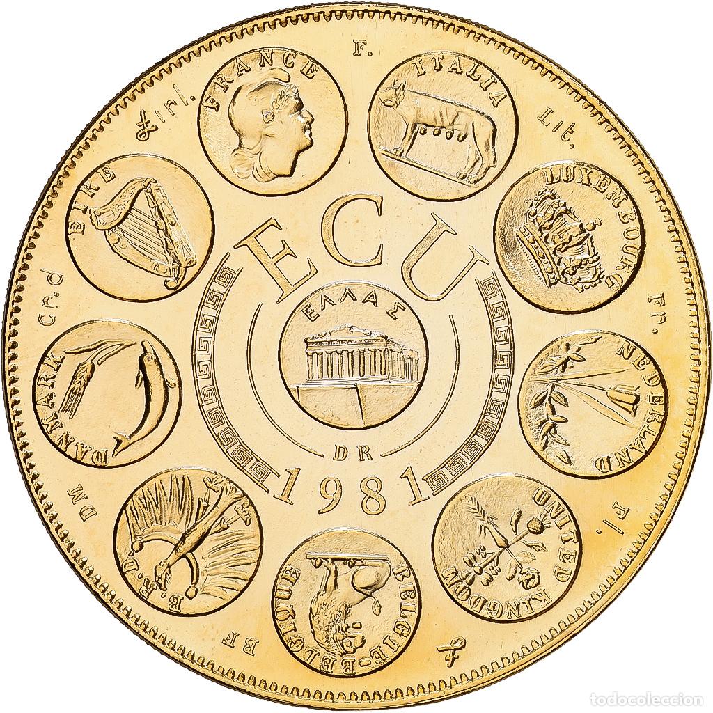 Medallas hist&oacute;ricas: [#1529788] Francia, medalla, Ecu Europa, Europe Assise, 1981, MDP, Cobre - n&iacute;quel dorado