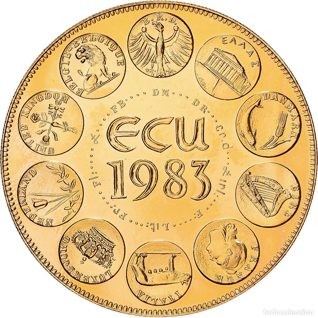 Medallas hist&oacute;ricas: [#1529791] Francia, medalla, Ecu Europa, Europe Assise, 1983, MDP, Cobre - n&iacute;quel dorado